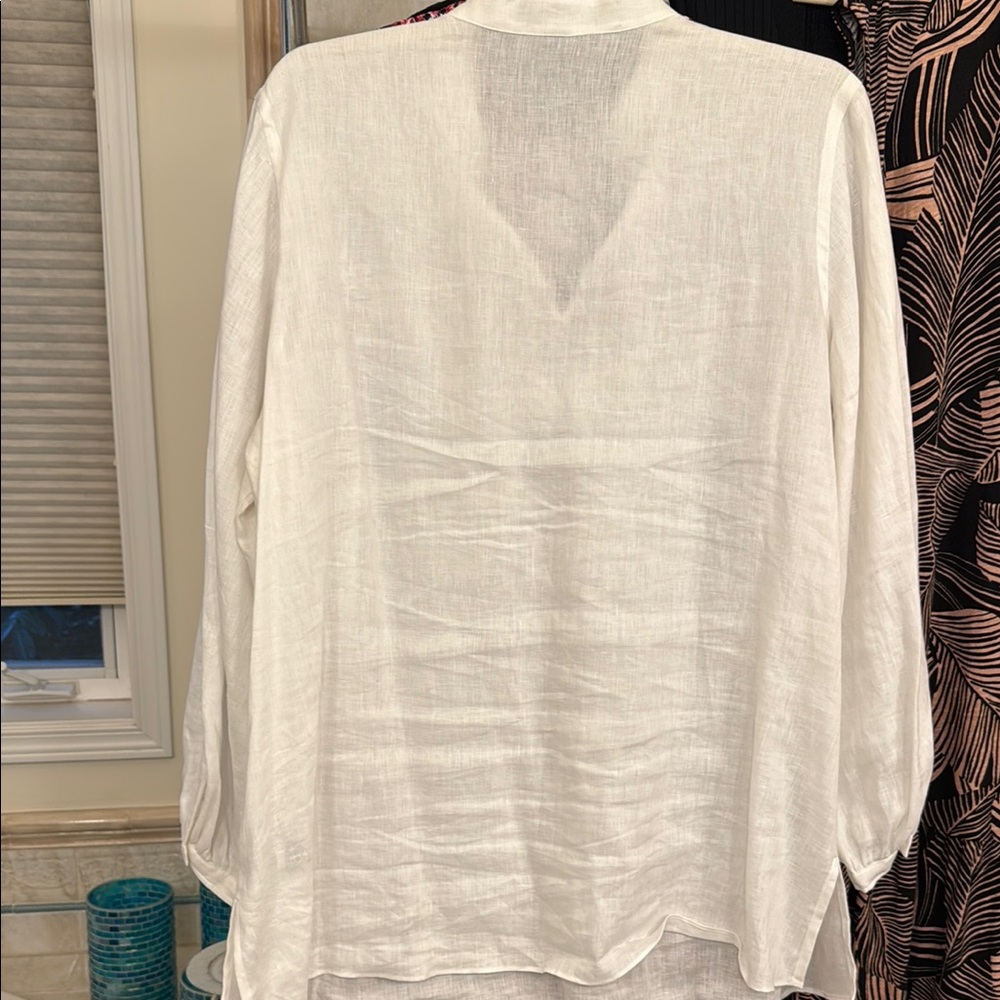 Ralph Lauren Cream linen embroidered tunic - Picture 5 of 5
